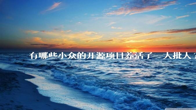 有哪些小众的开源项目养活了一大批人?